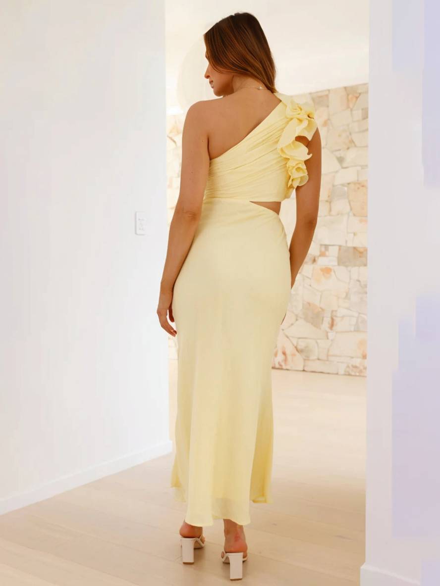 Amelia Asymetryczna Suknia Wieczorowa | Ekskluzywna Tkanina, Midi 4