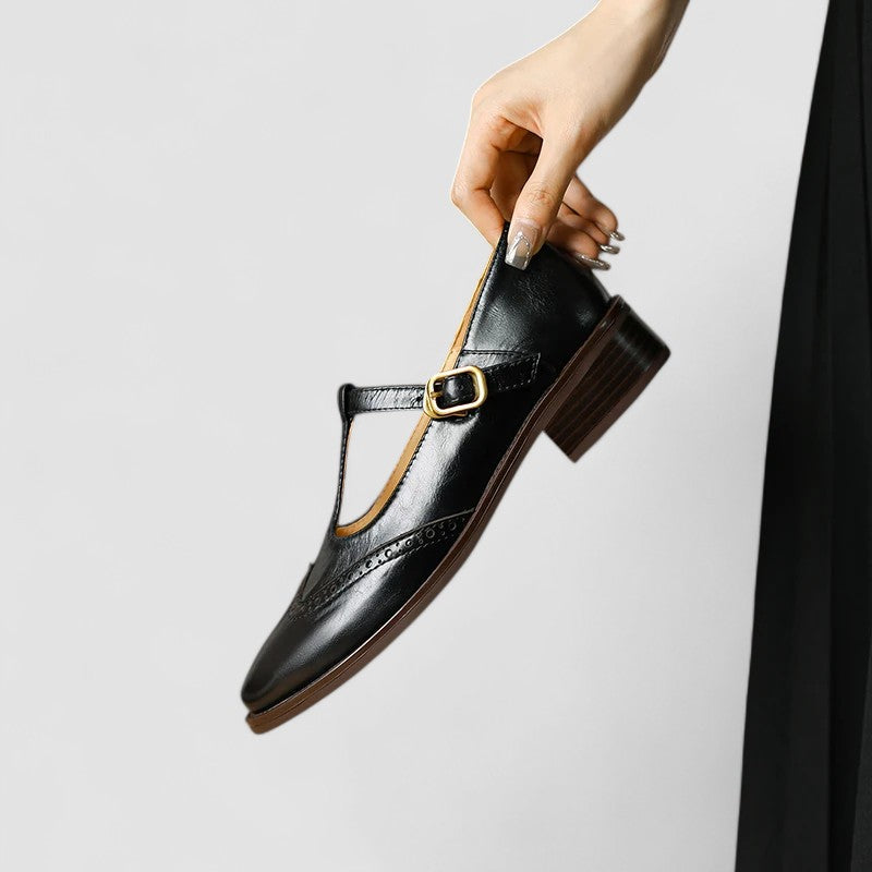 Baletki damskie Mary Jane Lila | Eleganckie z regulowanym paskiem, kremowe 6