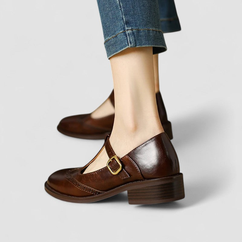 Baletki damskie Mary Jane Lila | Eleganckie z regulowanym paskiem, kremowe 7