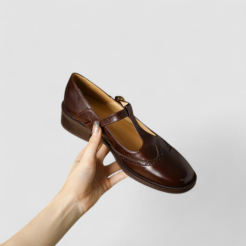 Baletki damskie Mary Jane Lila | Eleganckie z regulowanym paskiem, kremowe 8