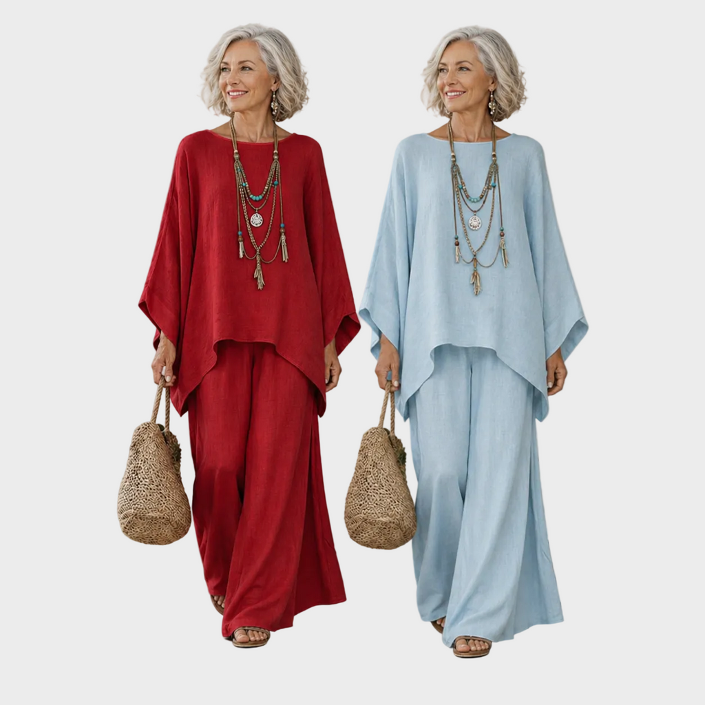 Beata Zestaw lniany damski | Elegancki, przewiewny, oversize 1