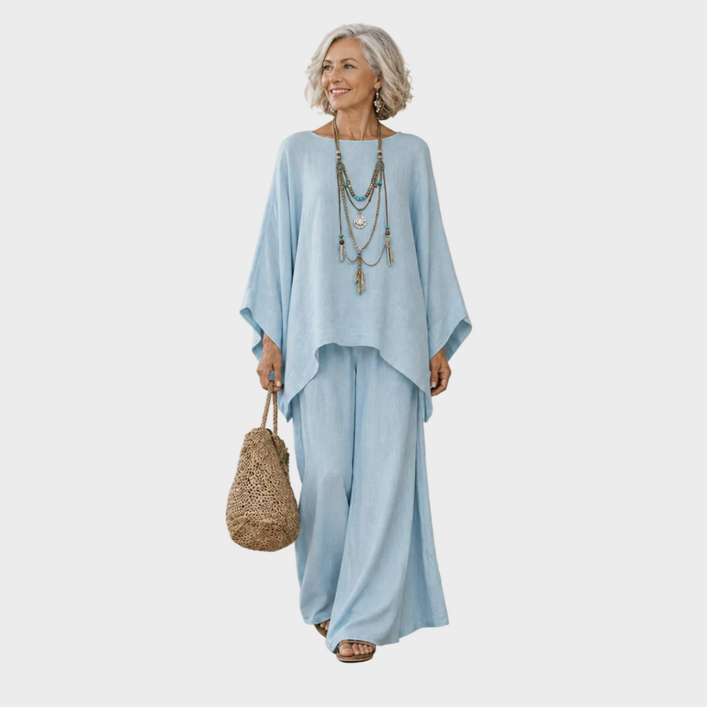 Beata Zestaw lniany damski | Elegancki, przewiewny, oversize 2