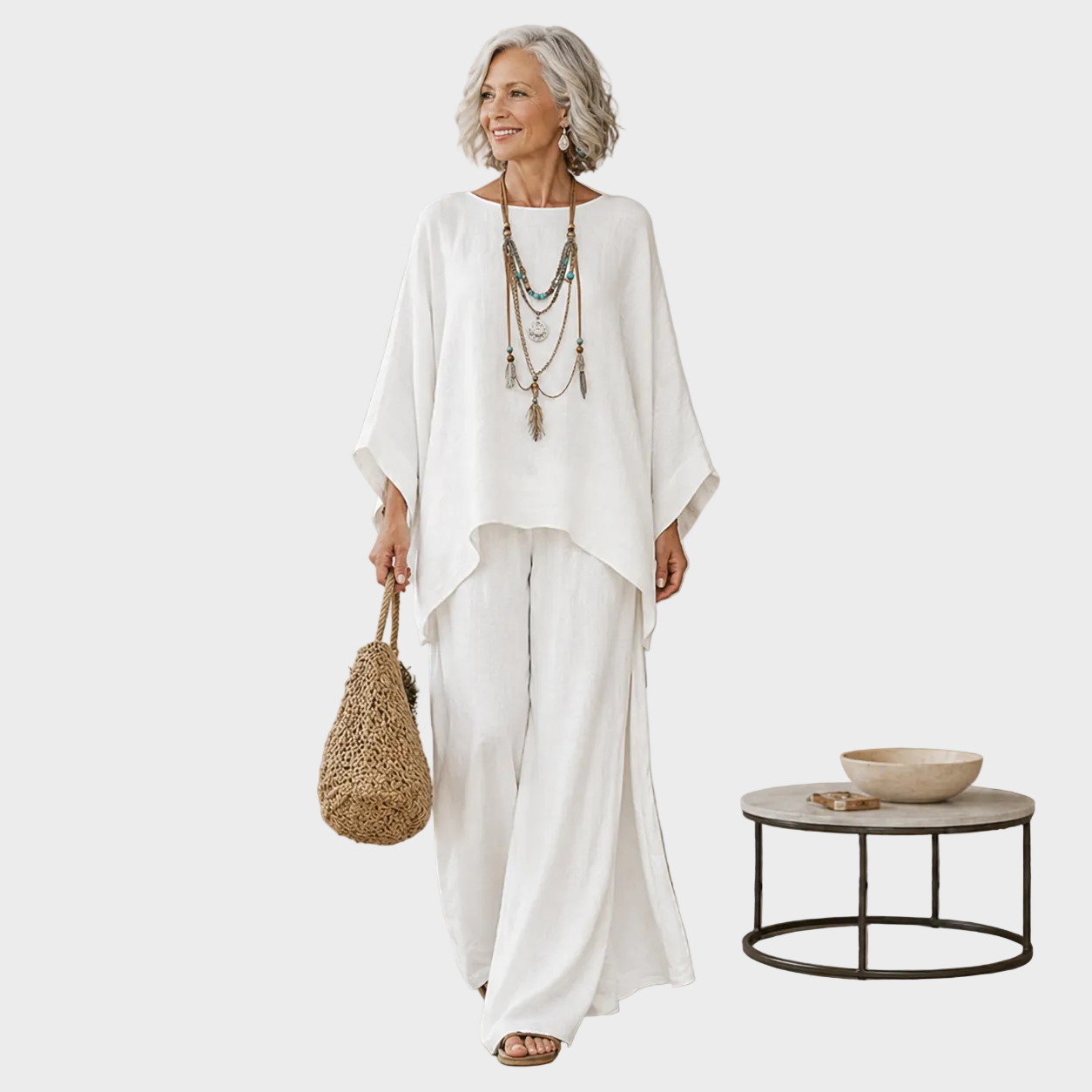 Beata Zestaw lniany damski | Elegancki, przewiewny, oversize 3