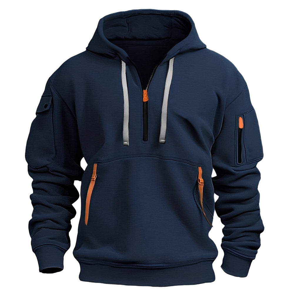 Bluza męska Burton | Sportowy styl, zamek do połowy, z kapturem 0