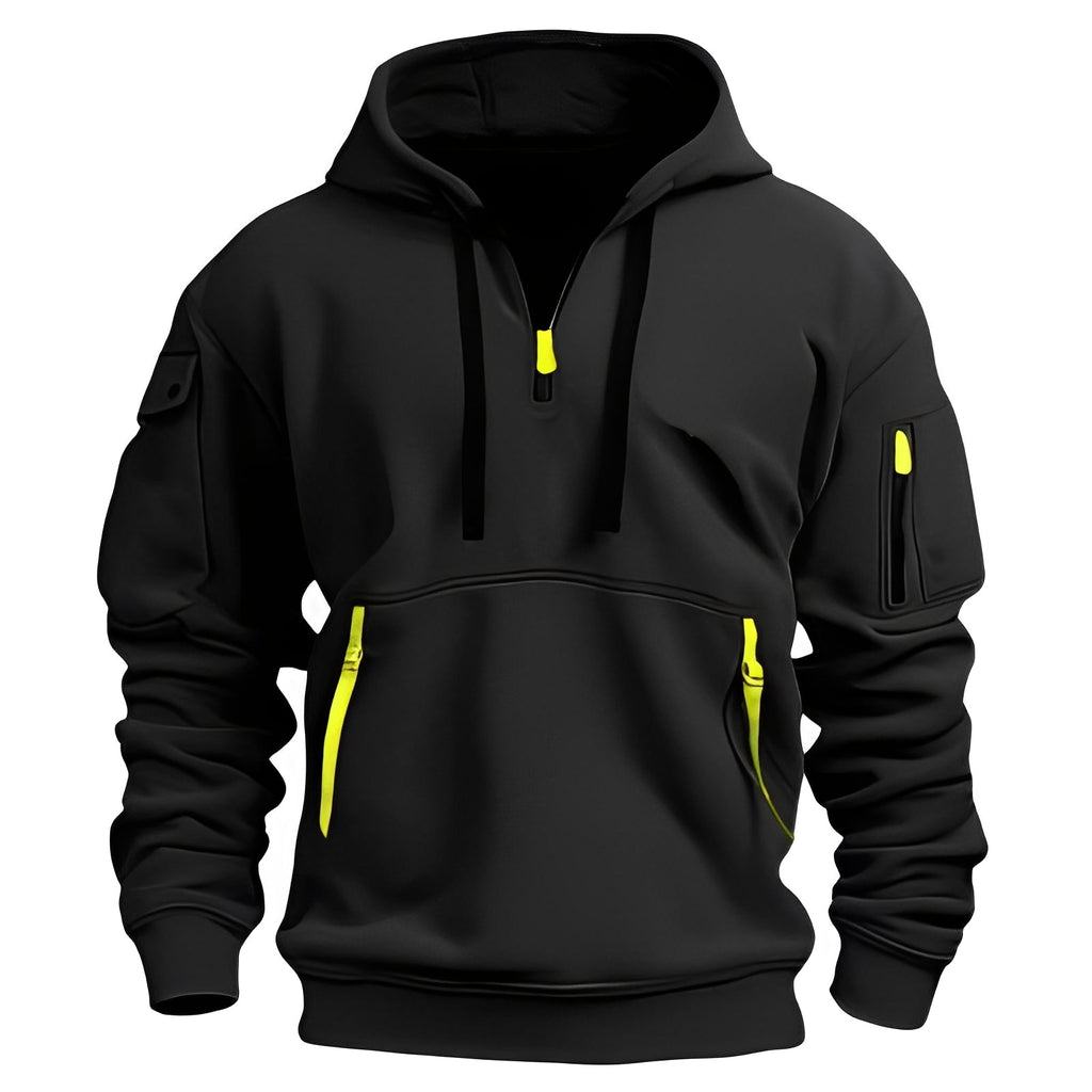 Bluza męska Burton | Sportowy styl, zamek do połowy, z kapturem 2