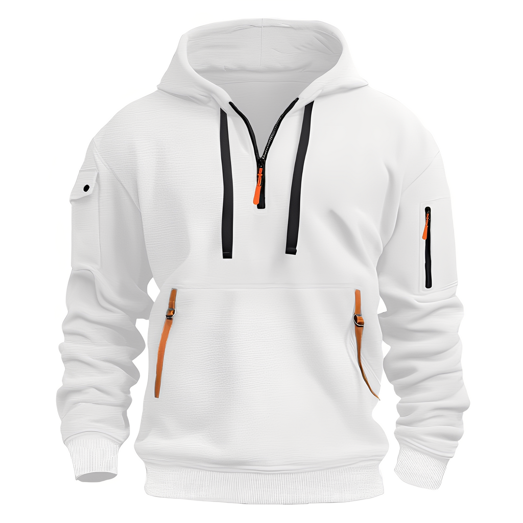 Bluza męska Burton | Sportowy styl, zamek do połowy, z kapturem 3