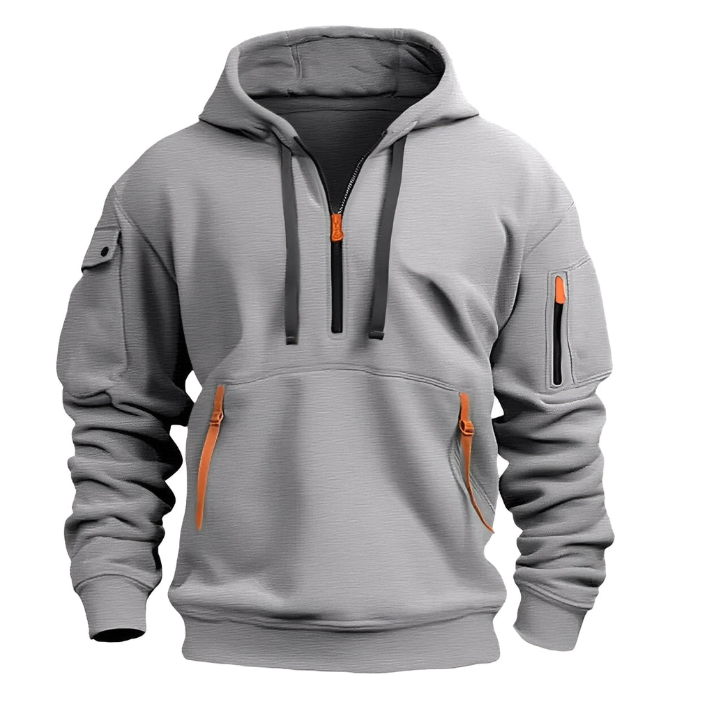 Bluza męska Burton | Sportowy styl, zamek do połowy, z kapturem 4