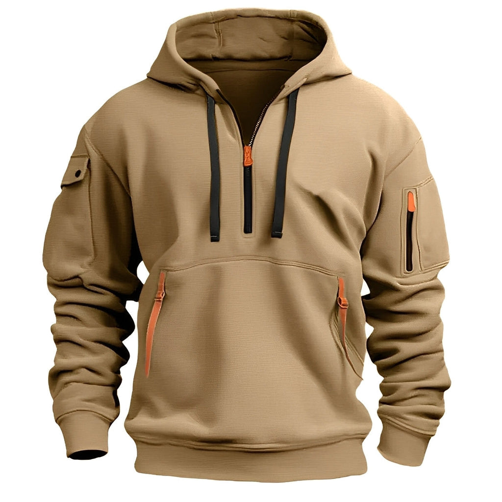 Bluza męska Burton | Sportowy styl, zamek do połowy, z kapturem 5