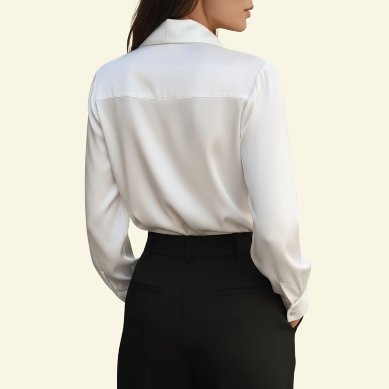 Bluzka Mariette Damska | Elegancki Fason, Długi Rękaw, Premium Mieszanka Tkanin 2