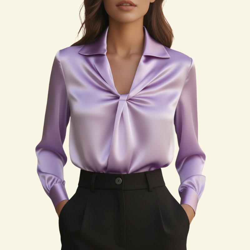 Bluzka Mariette Damska | Elegancki Fason, Długi Rękaw, Premium Mieszanka Tkanin 5