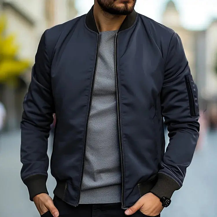 Bomber męski Dominik | Premium Twill, Klasyczny Design 1