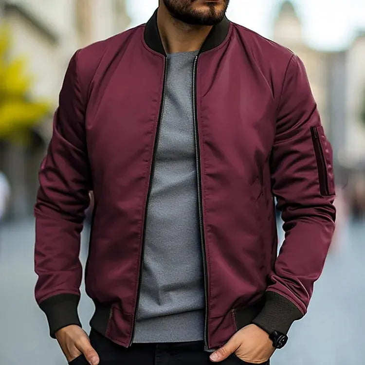 Bomber męski Dominik | Premium Twill, Klasyczny Design 4
