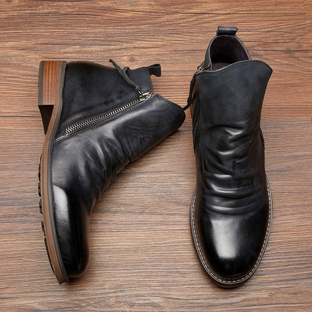 Botki męskie Haylom | Skóra syntetyczna, zamek boczny, komfortowe w noszeniu 10