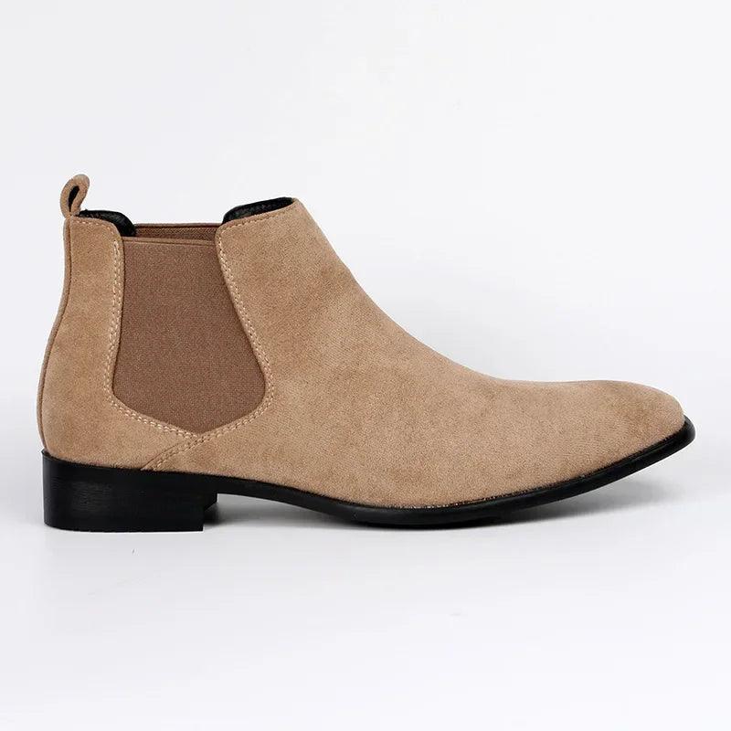 Botki męskie Sebastian | Eleganckie buty zimowe z dopasowaną cholewką 2