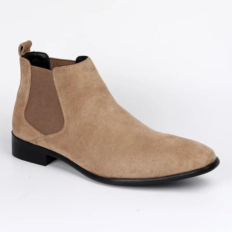 Botki męskie Sebastian | Eleganckie buty zimowe z dopasowaną cholewką 3