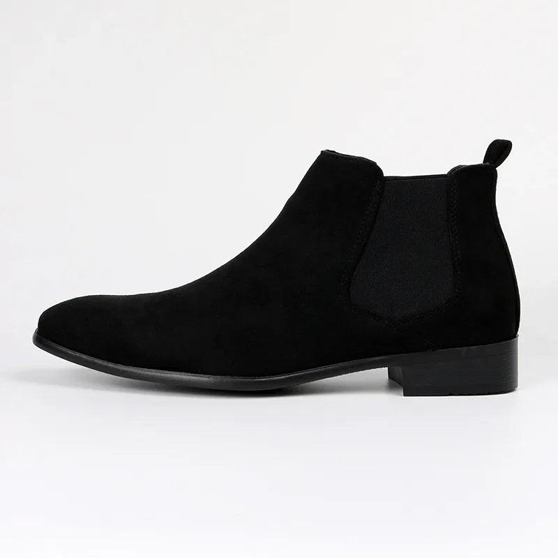Botki męskie Sebastian | Eleganckie buty zimowe z dopasowaną cholewką 6