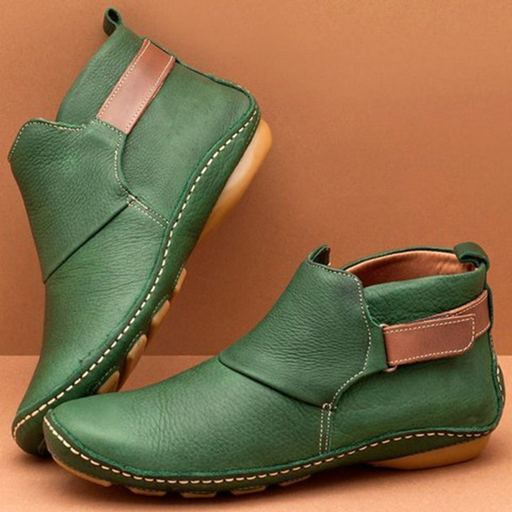 Botki skórzane Iga | Elegancki design, zimowe buty damskie skórzane 2