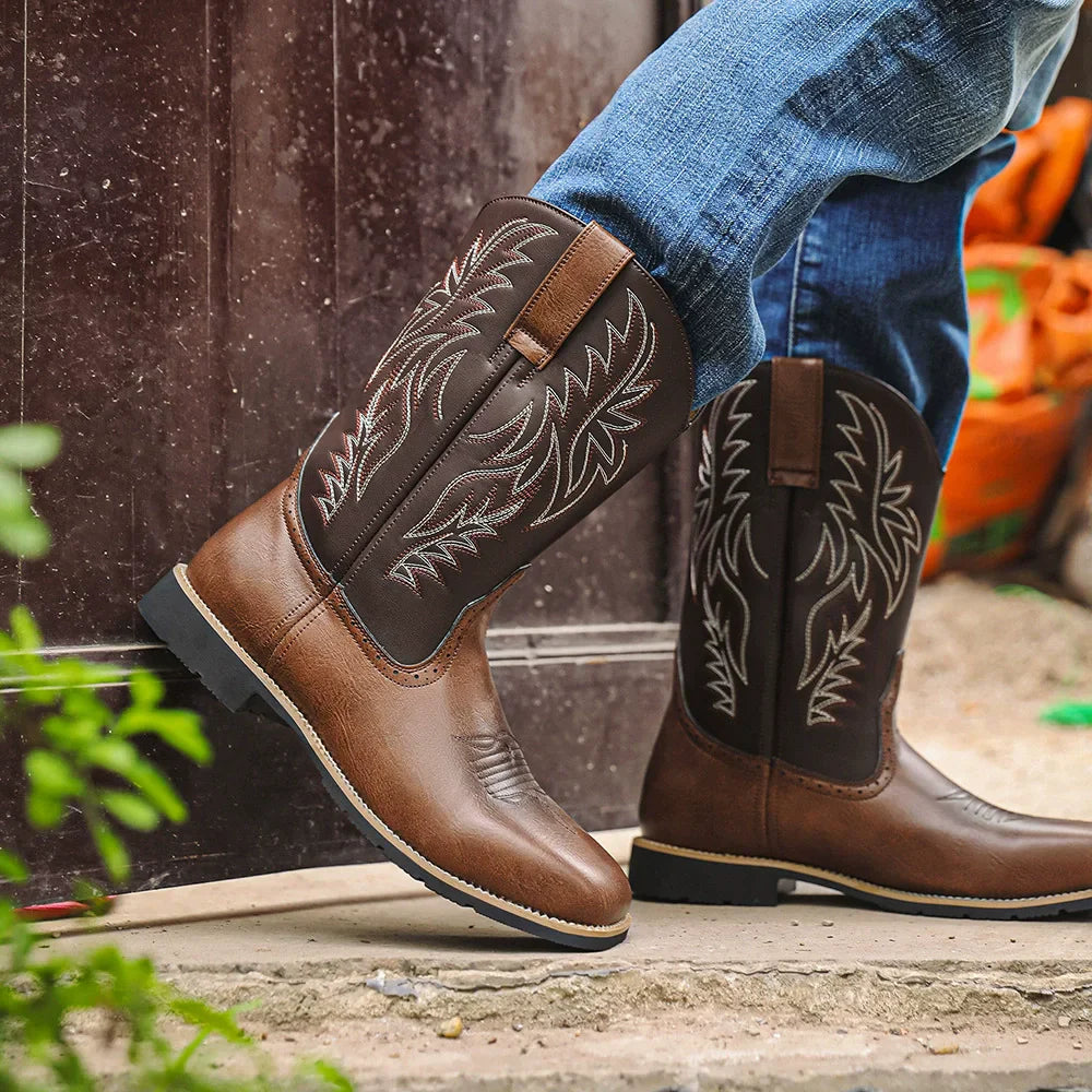 Buty Kowbojskie Maxon Męskie | Zimowe, Haft, Kwadratowy Nosek 3