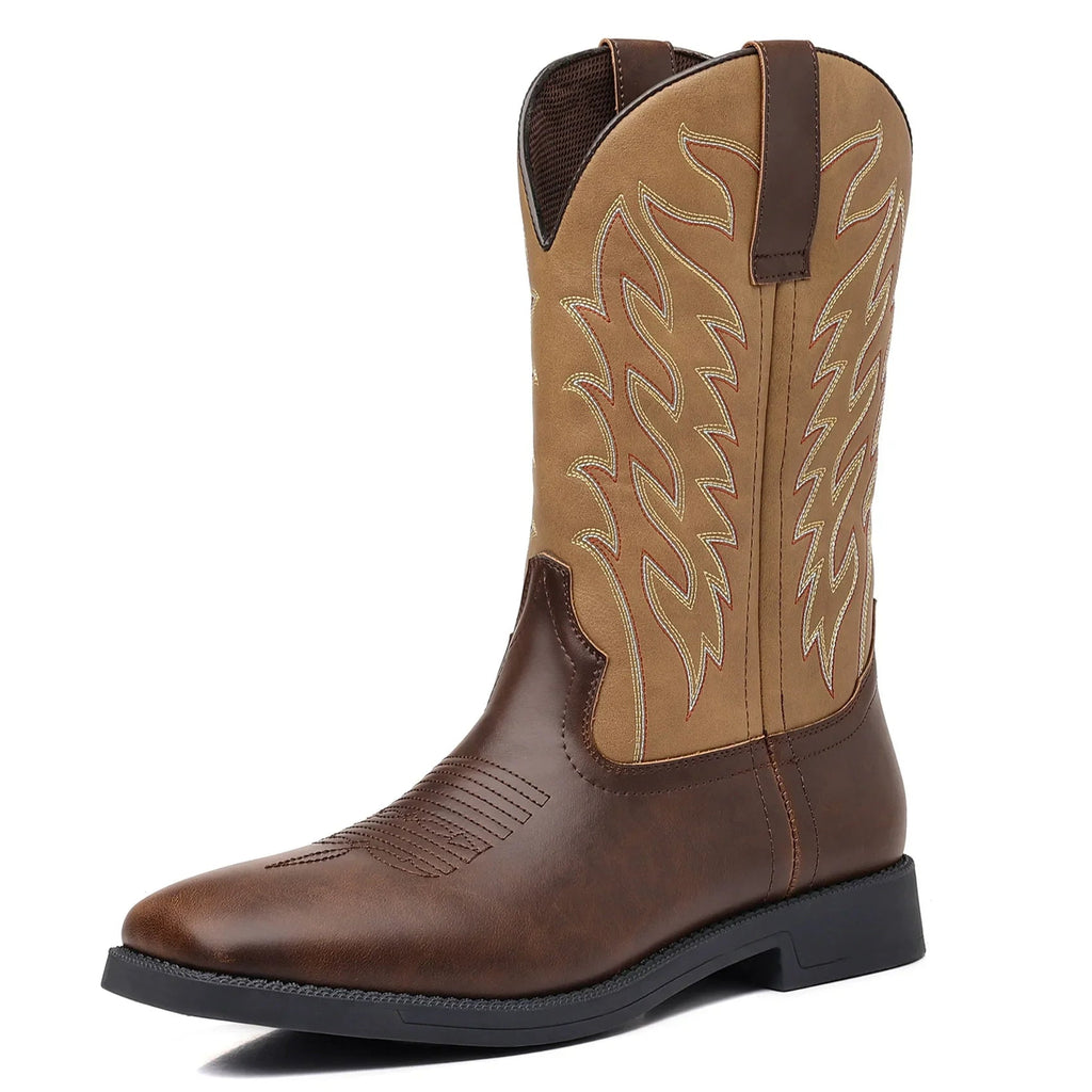 Buty Kowbojskie Maxon Męskie | Zimowe, Haft, Kwadratowy Nosek 5