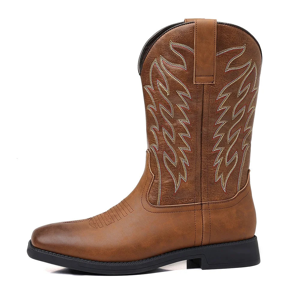 Buty Kowbojskie Maxon Męskie | Zimowe, Haft, Kwadratowy Nosek 6