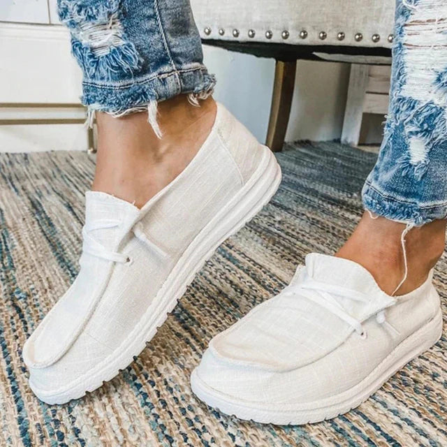 Buty damskie Lila | Sznurowane, wygodne, stylowe tekstylne botki 2