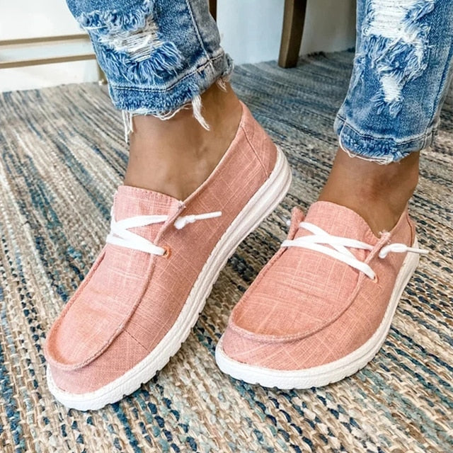 Buty damskie Lila | Sznurowane, wygodne, stylowe tekstylne botki 5