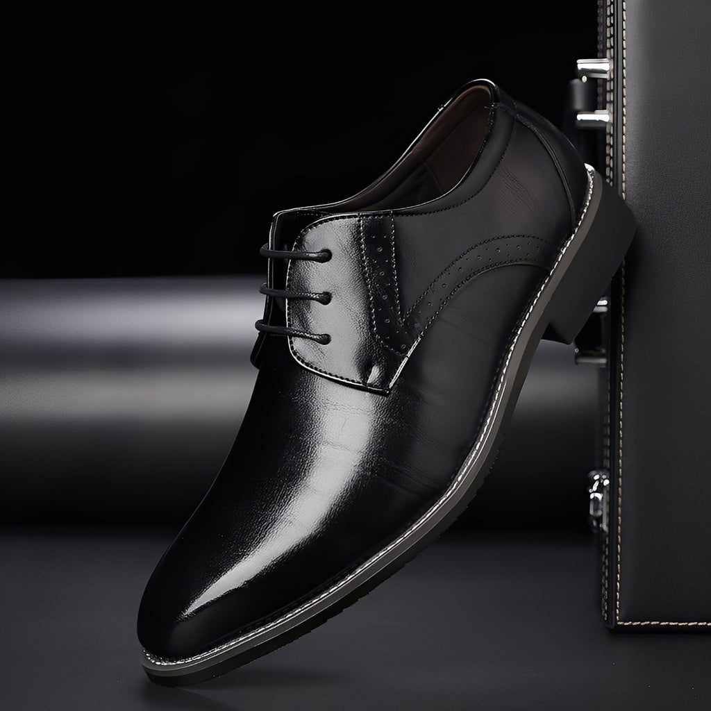 Buty męskie Kendrick | Skórzane, klasyczny styl, sznurowane 7
