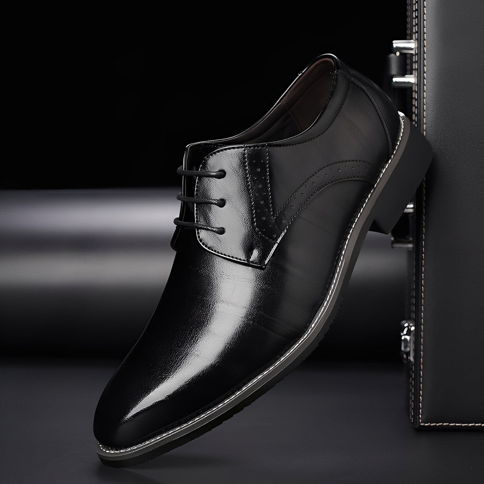 Buty męskie Kendrick | Skórzane, klasyczny styl, sznurowane 7