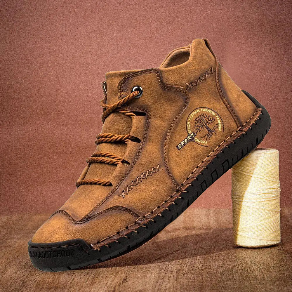 Buty męskie Ręcznie Szyte | Skórzana Cholewka, Gumowa Podeszwa 1