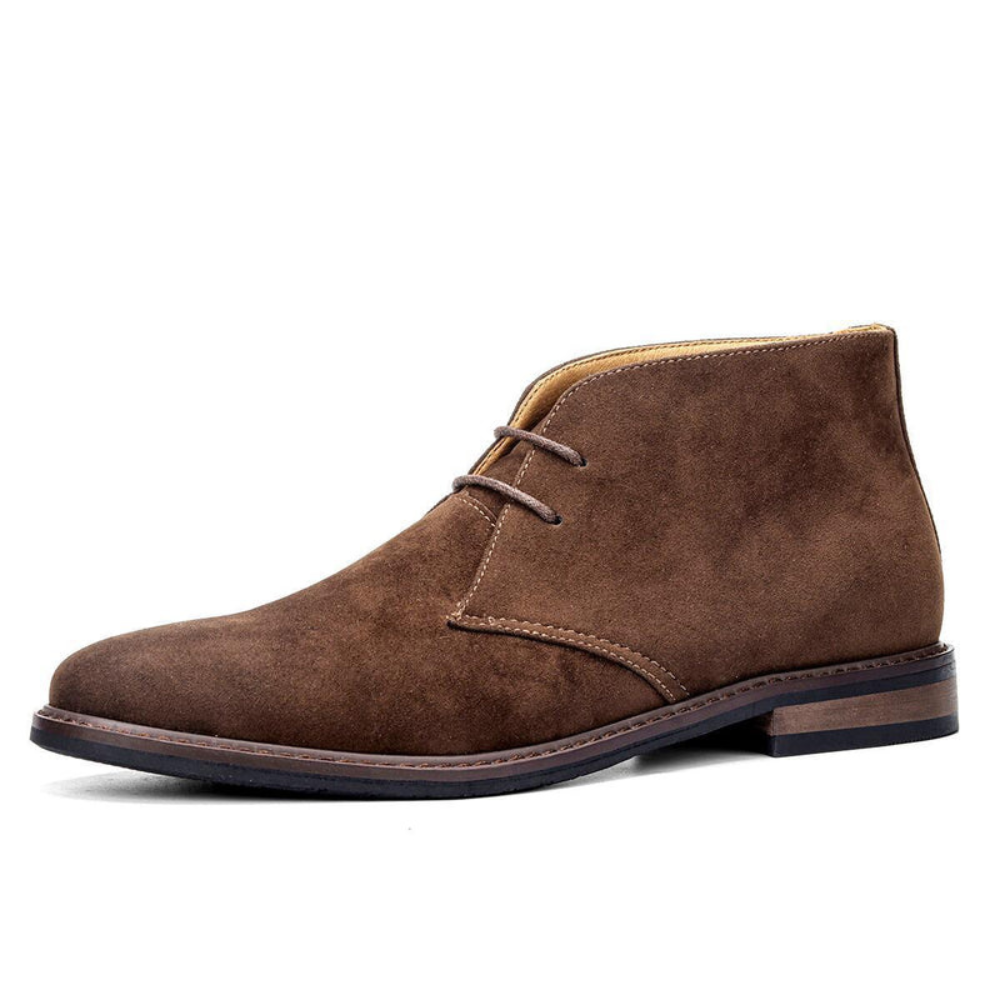 Buty męskie chukka Łukasz | Naturalny zamsz, elegancki design 0