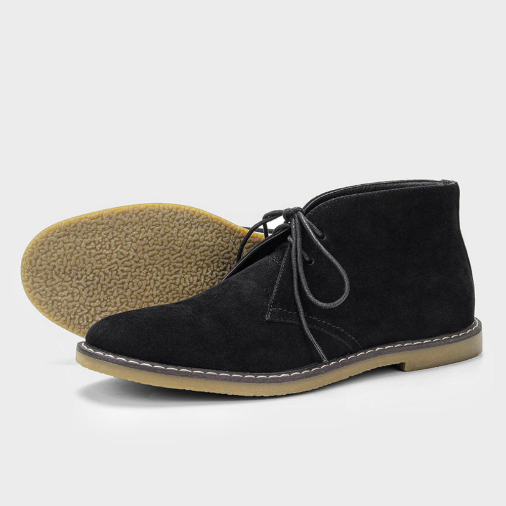 Buty męskie chukka Łukasz | Naturalny zamsz, elegancki design 5