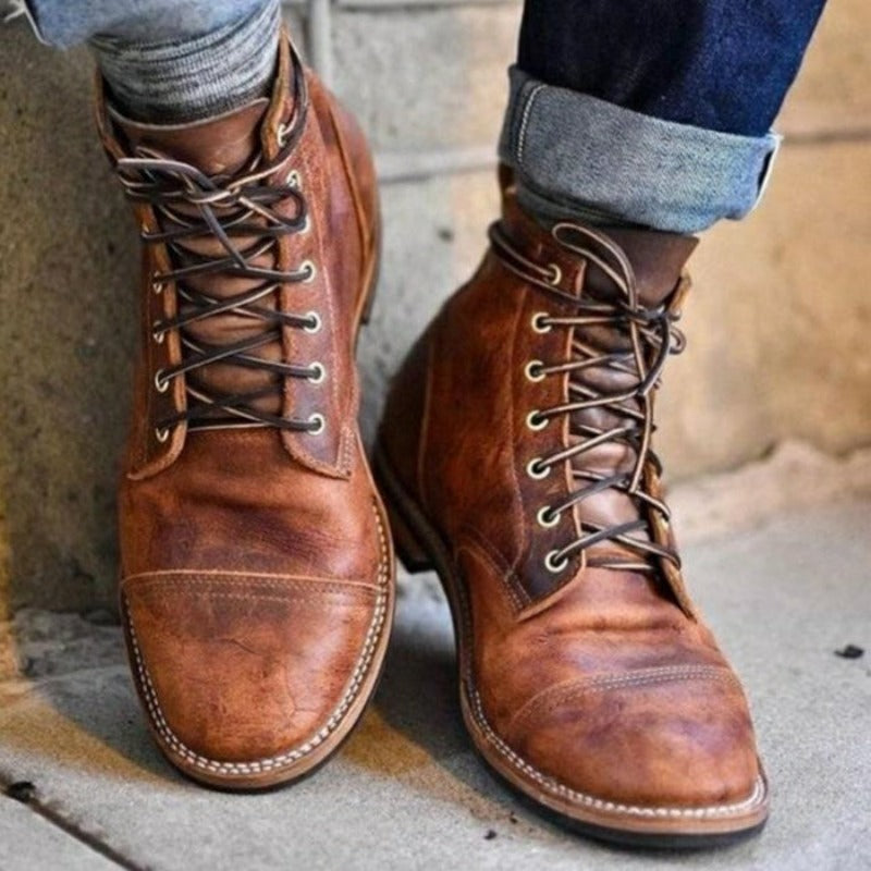 Buty skórzane Max dla mężczyzn | Klasyczny design, wytrzymała skóra naturalna 0