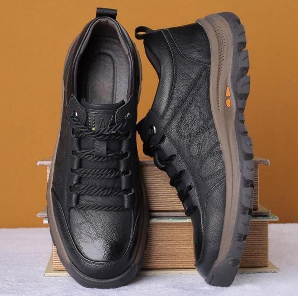 Buty trekkingowe Carter męskie | Skórzane, wodoodporne, antypoślizgowe 5