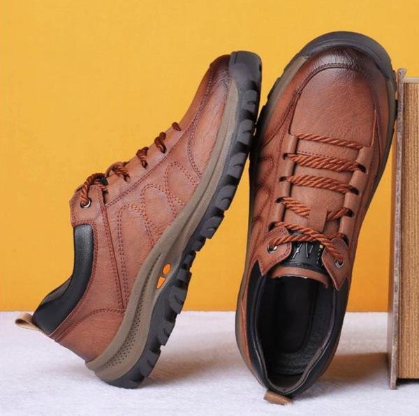 Buty trekkingowe Carter męskie | Skórzane, wodoodporne, antypoślizgowe 6