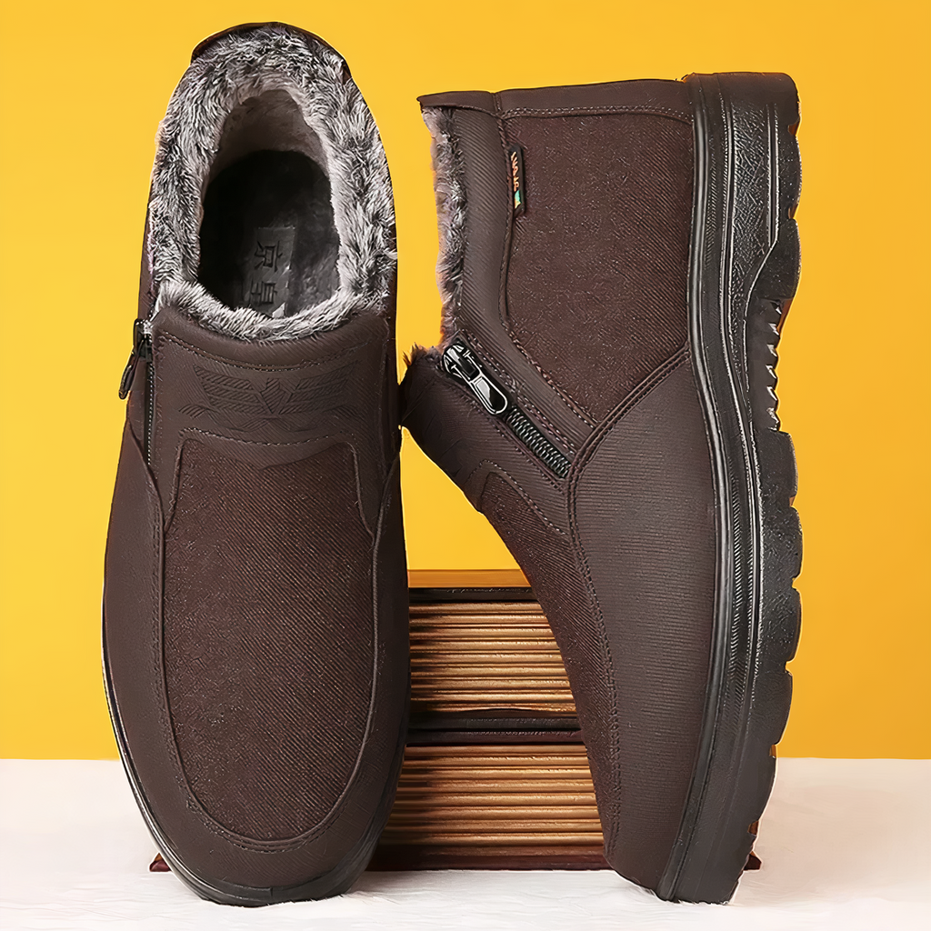Buty zimowe Earl męskie | Ortopedyczne, wodoodporne, z zamkiem błyskawicznym 0