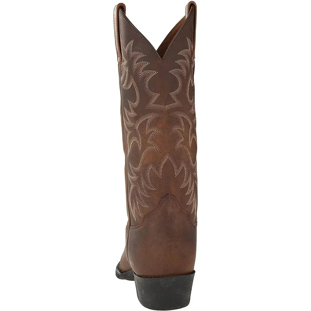 Buty zimowe Kamil męskie | Haftowana cholewka, styl kowbojski 3