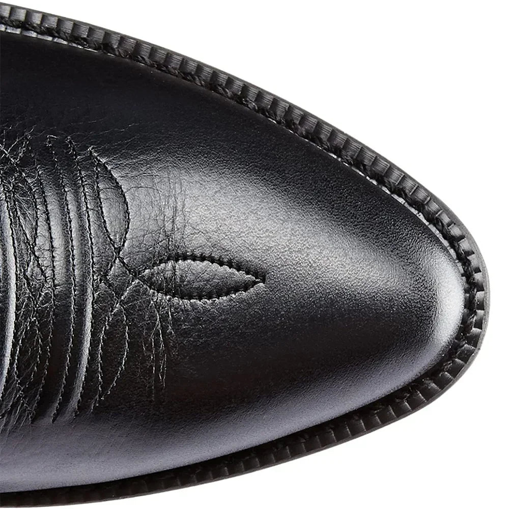 Buty zimowe Kamil męskie | Haftowana cholewka, styl kowbojski 5