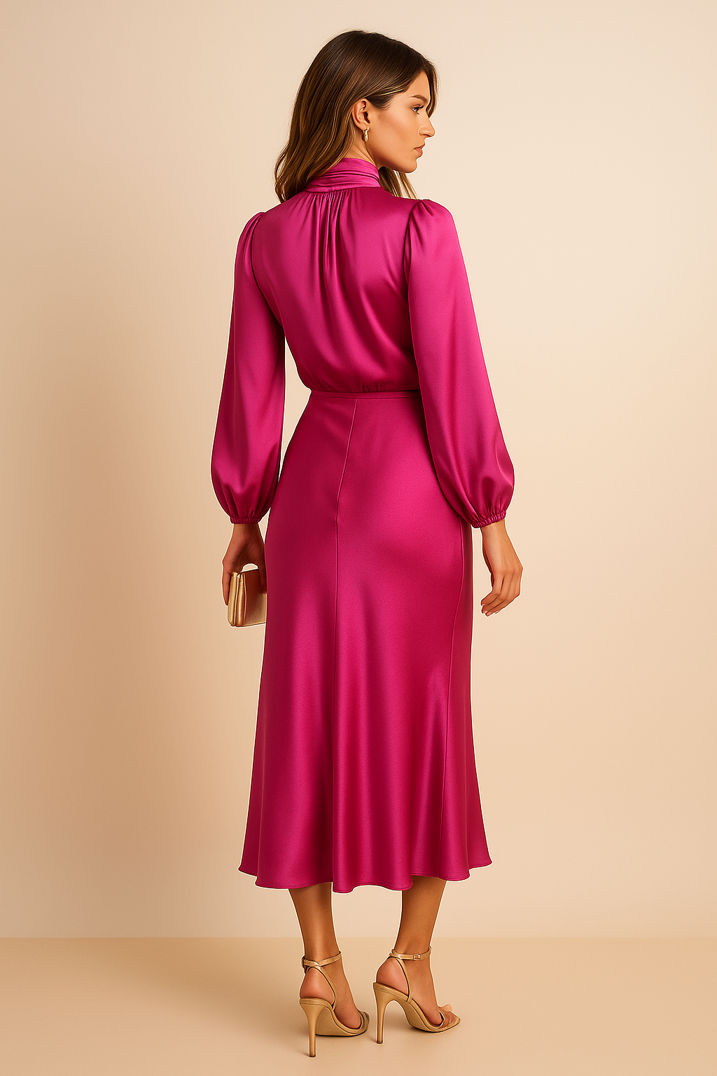 Czarna Sukienka Midi Olivia | Elegancki Golf, Klasyczny Krój 8