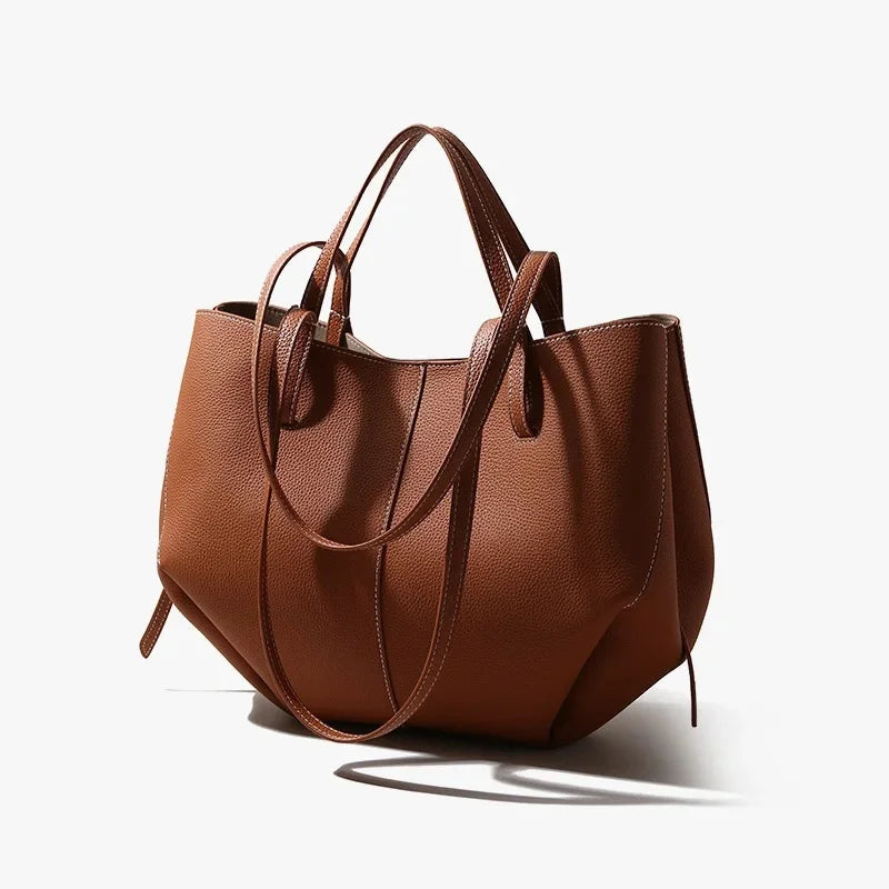Czarna Torebka Shopper Carla | Ekologiczna Skóra, Duża Pojemność 0