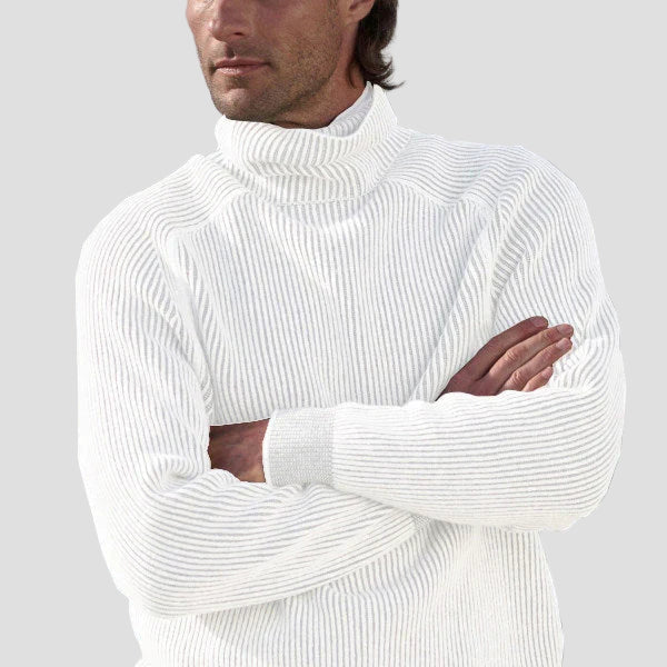 Czarny golf męski Wiktor | Elegancki kaszmir, klasyczny krój 1