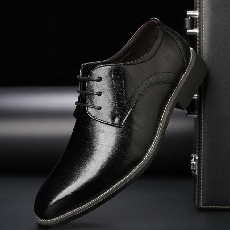 Eleganzo Buty Męskie | Lekkie, Sznurowane Półbuty Wizytowe 0