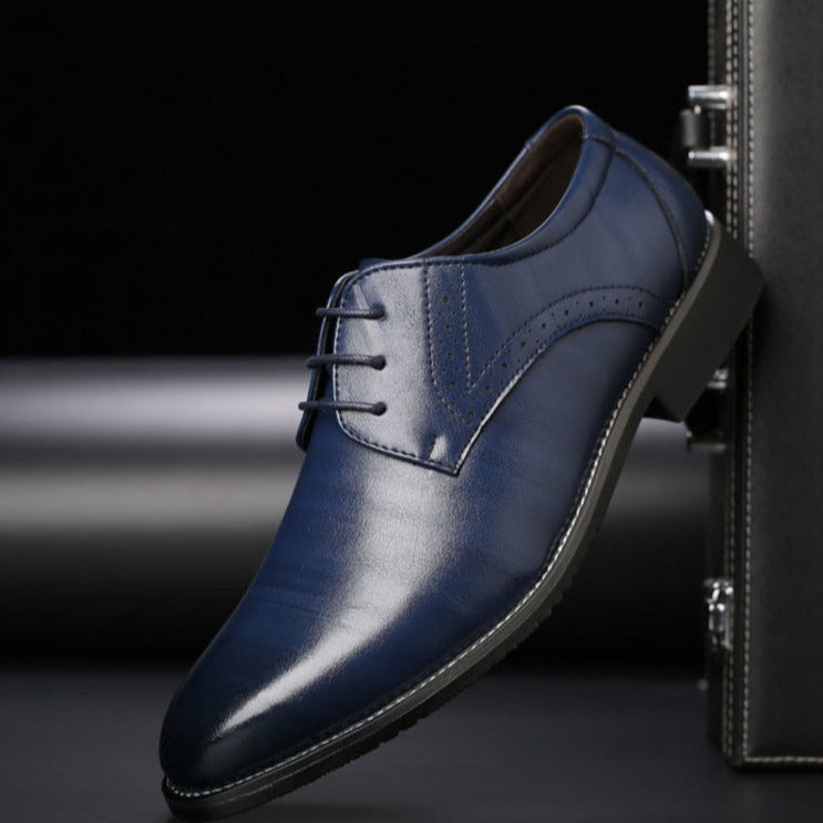 Eleganzo Buty Męskie | Lekkie, Sznurowane Półbuty Wizytowe 1