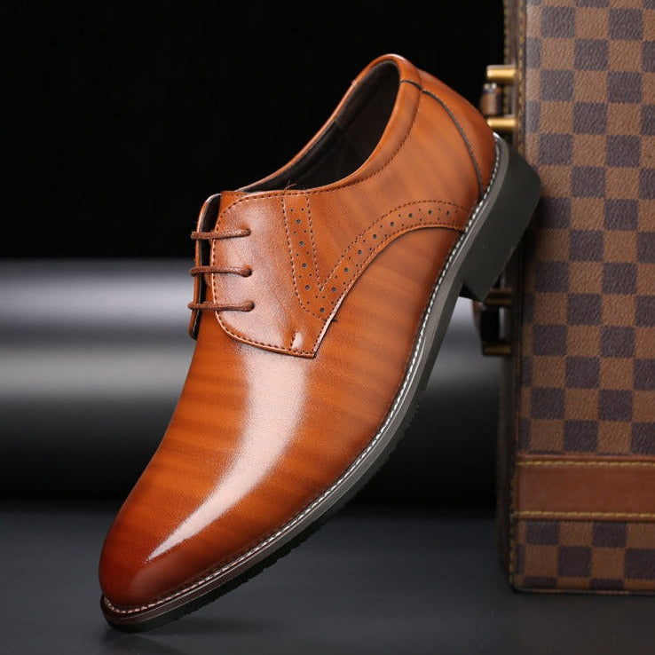 Eleganzo Buty Męskie | Lekkie, Sznurowane Półbuty Wizytowe 3