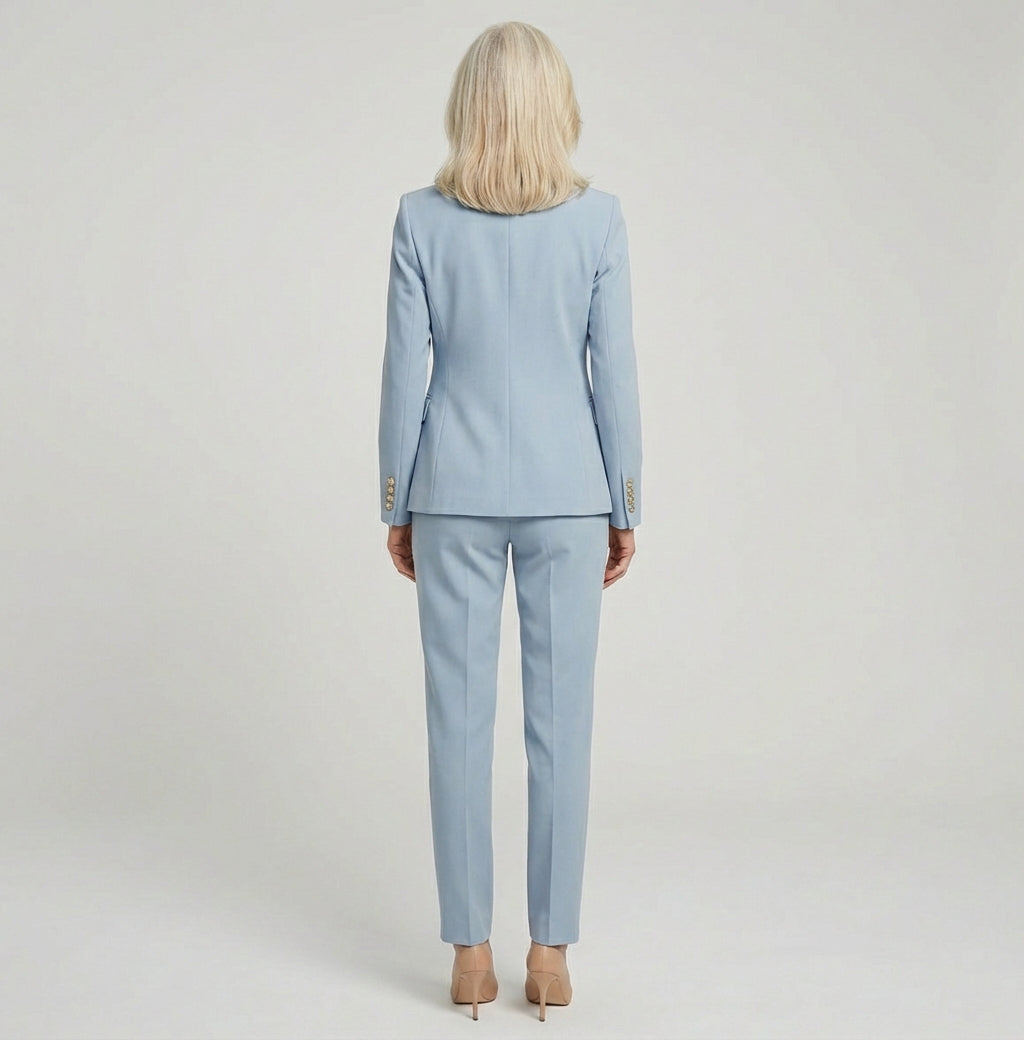 Garnitur damski Lena | Elegancki z szerokimi nogawkami, oddychający materiał 1