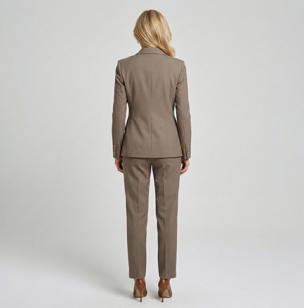Garnitur damski Lena | Elegancki z szerokimi nogawkami, oddychający materiał 3