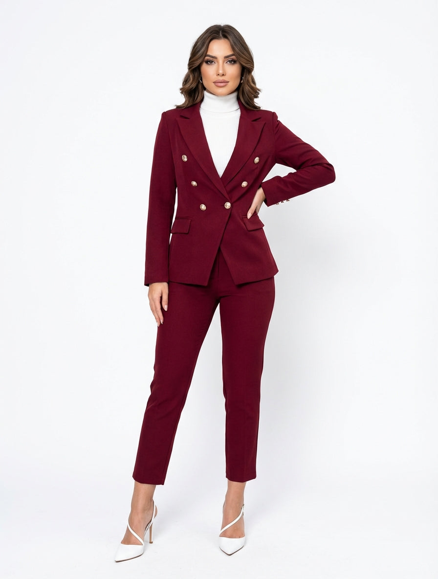 Garnitur damski Marta | Elegancki dwuczęściowy komplet Slim Fit 4