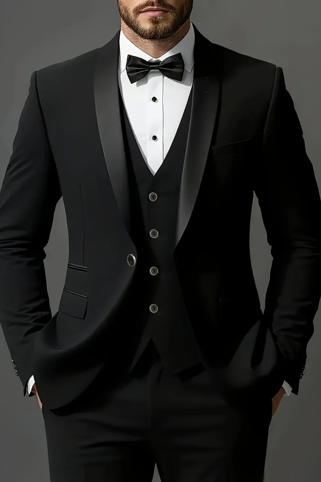Garnitur męski Ronaldo | Elegancki trzyczęściowy zestaw na wesele 5