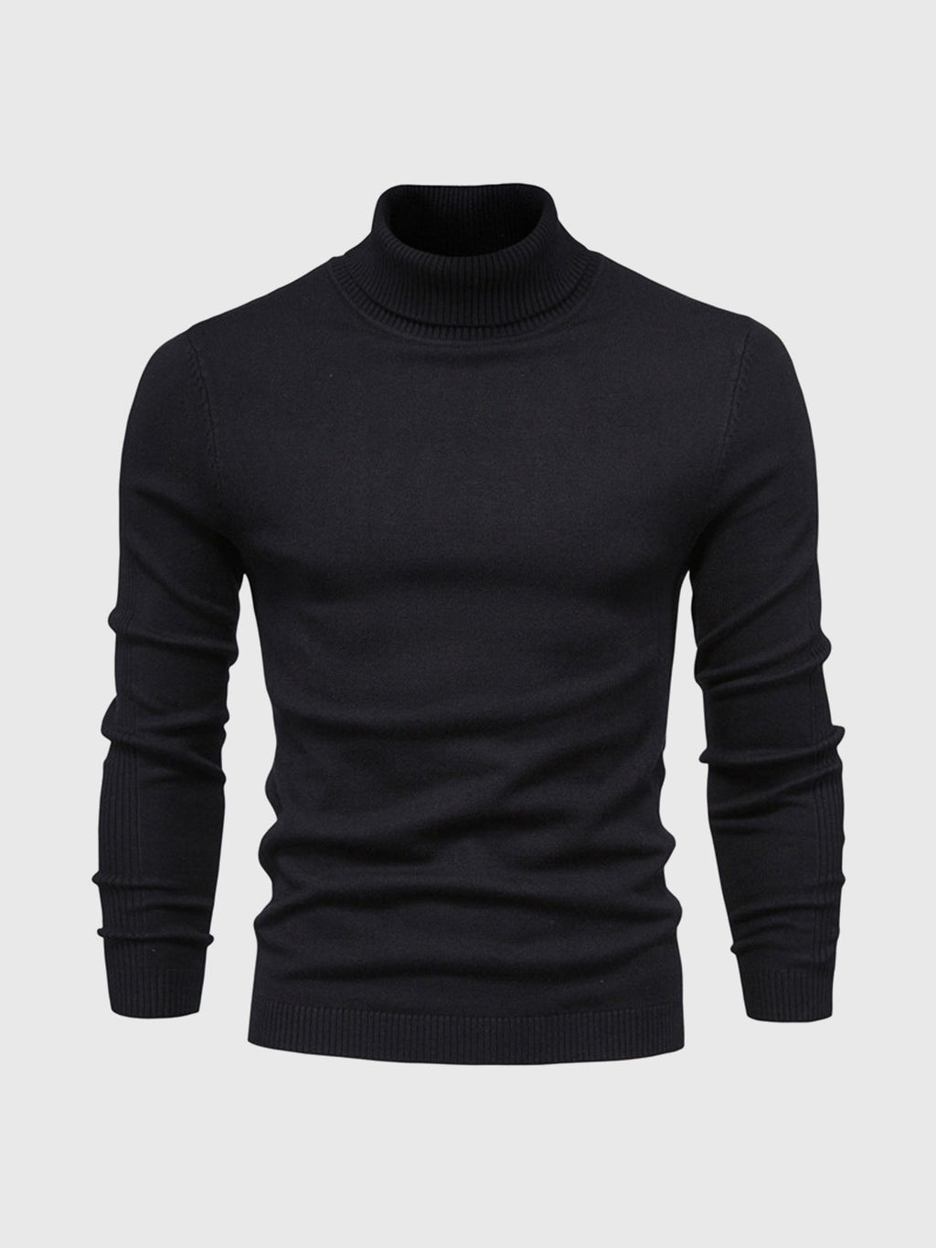 Golf męski Adrien | Elegancki krój, bawełna organiczna, czarny 2