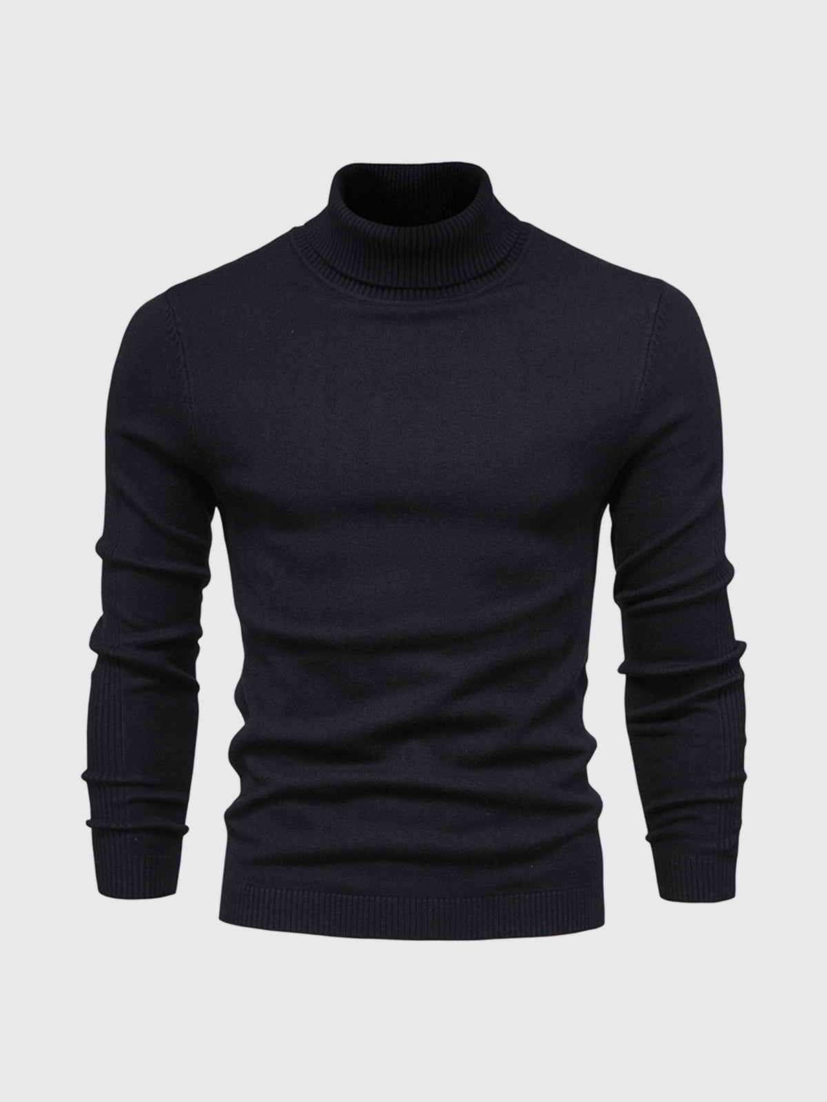 Golf męski Adrien | Elegancki krój, bawełna organiczna, czarny 2