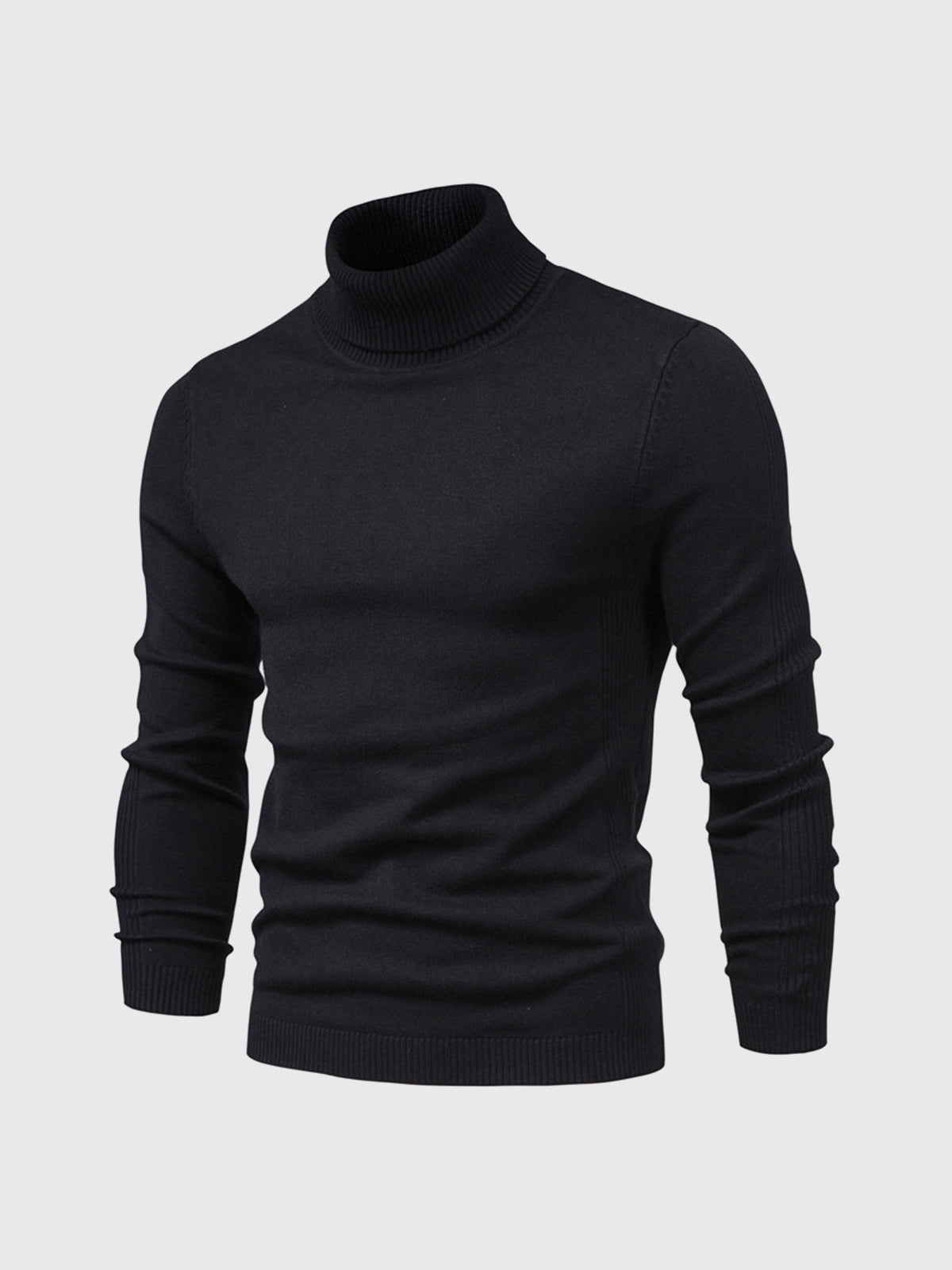 Golf męski Adrien | Elegancki krój, bawełna organiczna, czarny 3